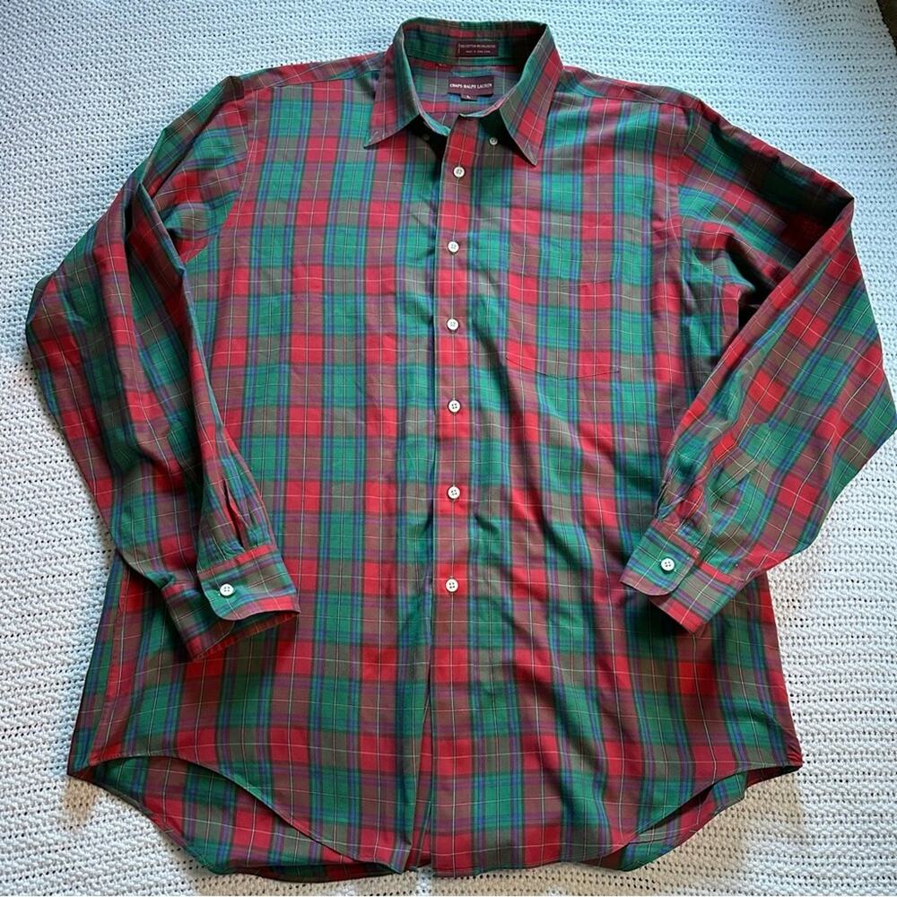 Vintage 1980s red tag Chaps By Ralph Lauren Button up